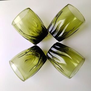 4 old fashion | Anchor Hocking | Central Park Starfire - Ivy Green glasses